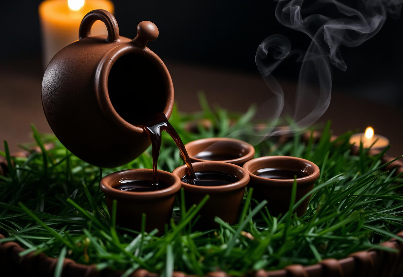 Traditional Ethiopian coffee ceremony